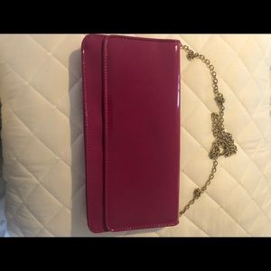 Fuchsia clutch/shoulder bag